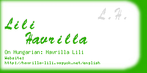 lili havrilla business card